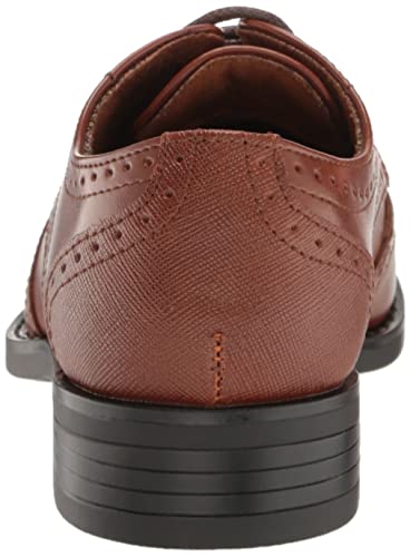 Stacy Adams Boy's Kaine Wingtip Oxford, Cognac, 4.5 Big Kid #TOP2