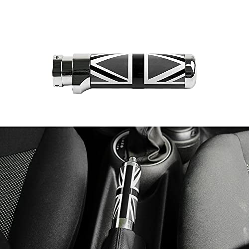 Weywu Handbrake Cover Metal Parking Brake Lever Replacement Car Interior Decorations For Mini Cooper R55 R56 R57 R58 R59 -Grey Flag #TOP2