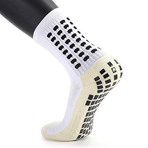 Andoer Meias antiderrapantes masculinas de futebol Meias longas atléticas Meias absorventes esportiv