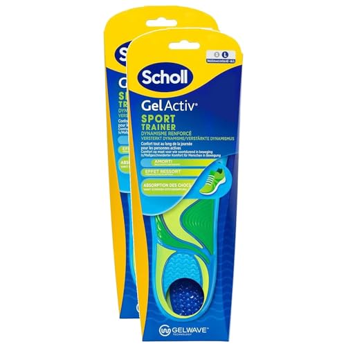 SCHOLL - Lote de 2 fundas de 2 plantillas GelActiv Sport (talla L, 40-46,5)