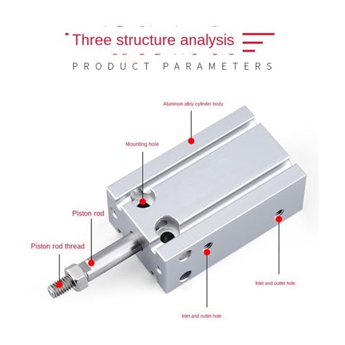 Mini vérin pneumatique CDU16-30D gain espace pour automatisme