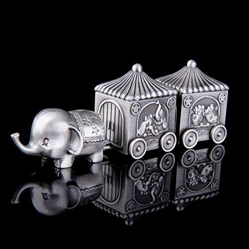 Feyarl First Curl and Tooth Elephant Keepsake Box Fairy Teeth Box for boy girls Christmas Birthday Kids Shower Christening Gift