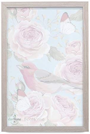 Download Amazon Com 11x17 Picture Frame Oak Wood Real Glass Front Poster Frames By Ecohome