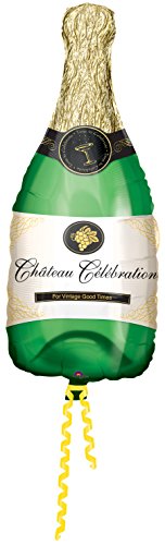 Image of Wanna Party Large Champagne Bottle Foil Helium Balloon | for Birthday Decoration Items