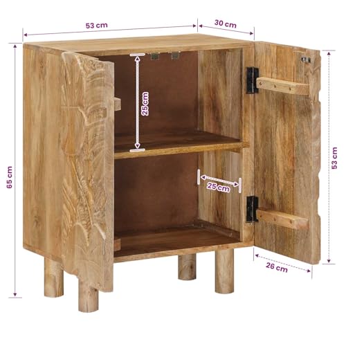 Aparador de madera maciza de mango con acabados artesanales para un comedor sofisticado 4