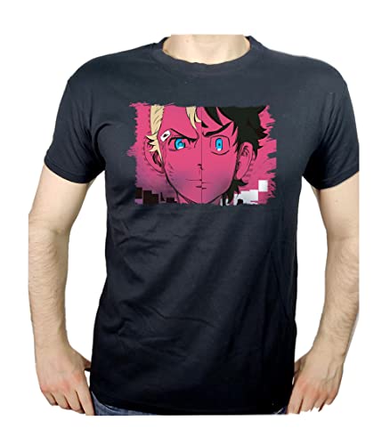 Camiseta Negra Tokyo Revengers Hanagaki Takemichi Moda Verano Tshirt.