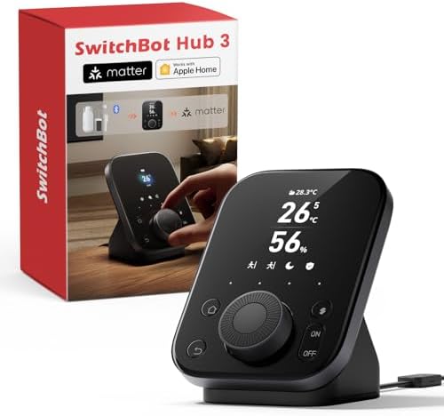 SwitchBot Hub 3 COMP. MATTER Smart Home Hub - IR Remote Control a...