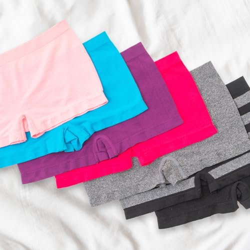 Image of Alyce Ives Intimates Boyshort Panties for Women, Pack of 7, Seamless and No Show Under Clothing, Standard & Plus Sizes