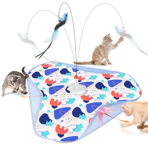 Interactive Cat Toys, Hide-and-Seek Automatic Cat Toy, Rechargeab...