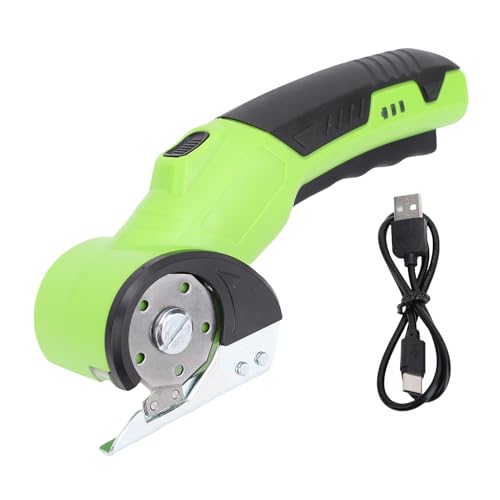 Image of Powerful Rotary Cutter with LED Light, Cordless Cutter Low Noise Multifunctional Li Battery Powered Electric Scissors for Handcraft, Soft Leather, and Baseboards