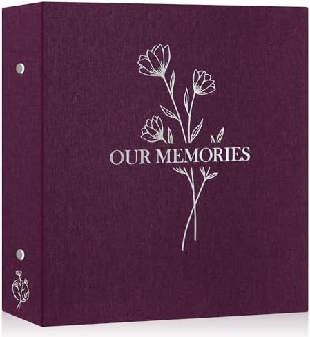 Lanpn Photo Album 6x4 Slip in, OUR MEMORIES Linen 600 Pockets Photo Albums Holds Landscape and Portrait 10x15cm Picture Green