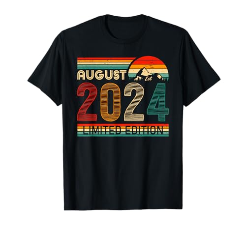 August 2024 Limited Edition Classic 2024 Vintage Birthday T-Shirt
