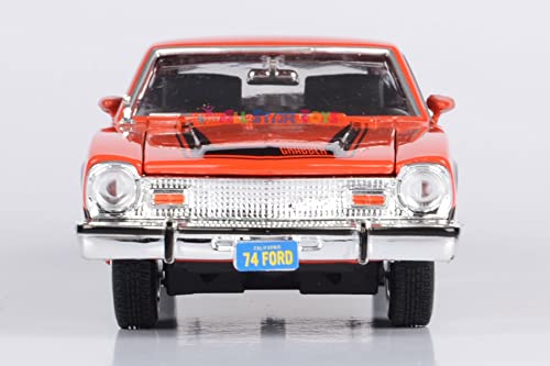 Modelo de auto 1974 Maverick Grabber Orange 1:24 Diecast miniatura 5