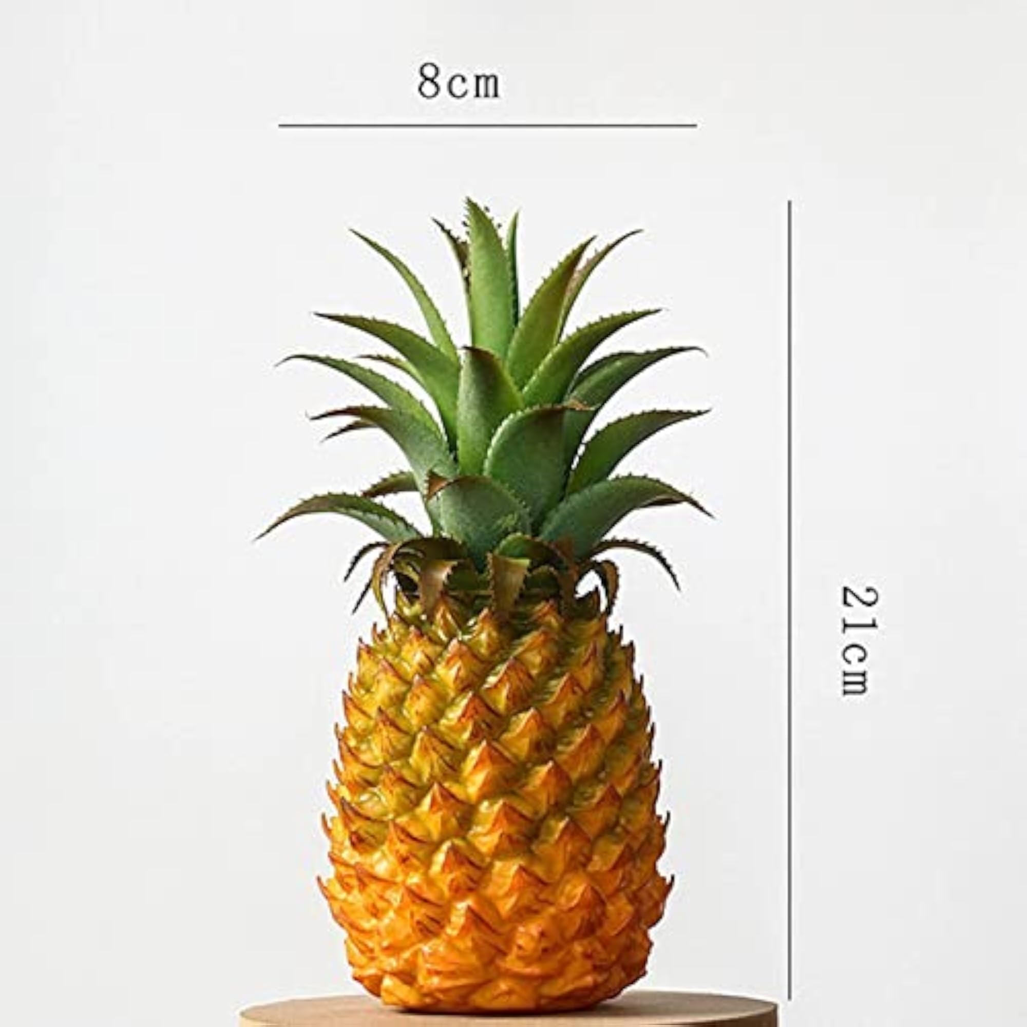 Modern Artificial Pineapple Fake Fruit Figurine, Yellow Decor