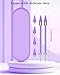 Rolybag Rhinestone Picker Tool, 2PCS Rhinestone Applicator Tool Dotting Wax Pen Dual-Ended with 4PCS Replaceable Wax Tips for DIY Nail Art Tool (Purple)