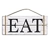 Barnyard Designs Eat Wood Wall Art Sign Rustic Primitive Farmhouse Country Kitchen and Home Wall Decor WhiteBlack 17 x 7