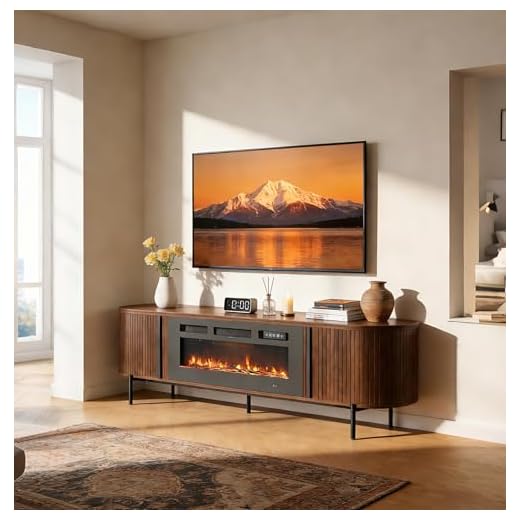 Nordivale Luxury 70" Fireplace TV Stand