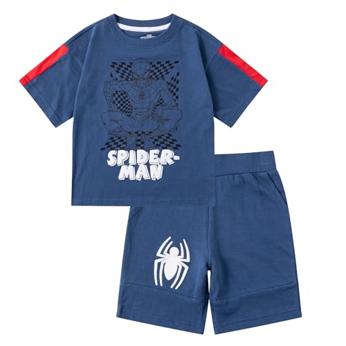 Image of Marvel Spider-Man Boys 2 Piece Shirt and Shorts Set for Toddlers