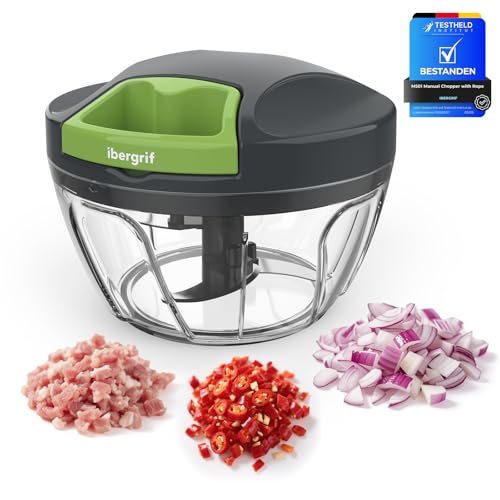 Ibergrif Manual Chopper with Rope, Multifunctional Vegetable