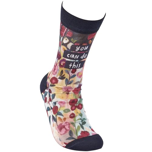 Calcetines You Can Do This Primitives by Kathy altos unisex multicolor de algodon comodo 3