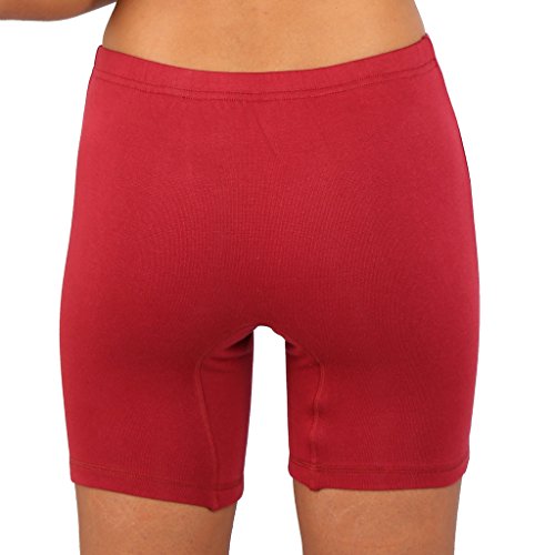 Image of Bralux Cycling Shorts for Women, Girls with Cotton Spandex Set of 3 - Multi Colour Rib Shorts