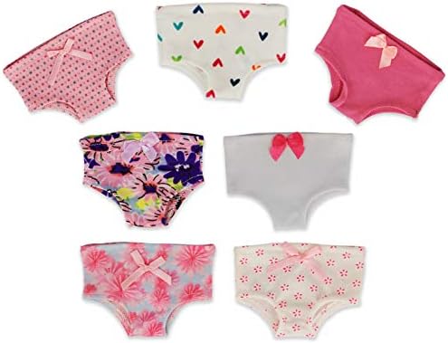 PZAS Toys 18 Inch Doll Underwear - 7 Pairs of Underwear, Fits American Girl Doll