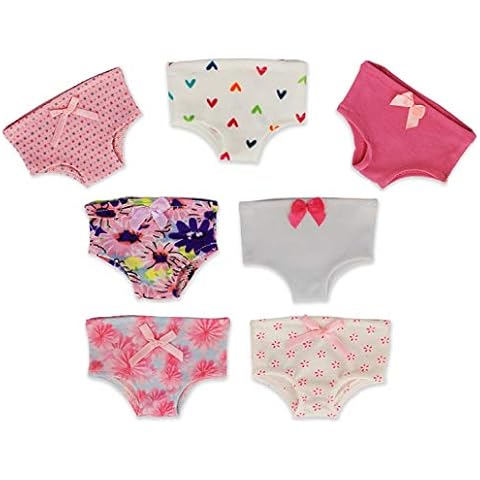 PZAS Toys 18 Inch Doll Underwear - 7 Pairs of Underwear, Fits American Girl Doll Cover