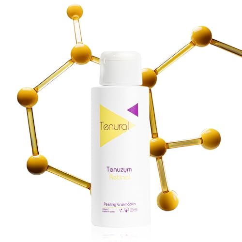 TENURAL Tenuzym Retinal - Peeling Enzimático Antiedad con 1% Retinal Liposomado y Ácido Hialurónico - Exfoliante Suave, Reafirmante y Reductor de Arrugas para Piel Madura - 200ml