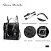 GELANNI Backpack Purse for Women and Men PU Leather Anti-theft Fashion Designer 2025 Travel Shoulder Bags Lightweight Convertible Rucksack for Work Student Medium 272A Black