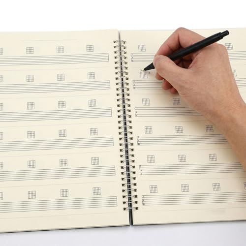 Cuaderno de notas musicales Homoyoyo de 6 cuerdas con hojas limpias para escribir acordes 6