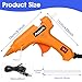Hot Glue Gun Kit with 30 Glue Sticks(130mm x 7mm), Fast Preheating Hot Melt, High Temp for School Crafts DIY Arts and Quick Home Repairs,20W