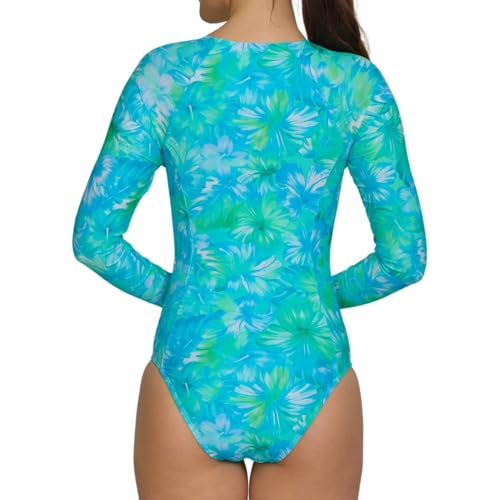 Image of Hurley Long Sleeve Womens One Piece Swimsuits, Swimsuit for Women, Bathing Suit for Women, Swim Suit UPF 50+ SPF UV Protected