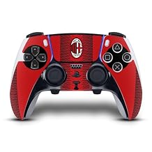 Head Case Designs Officially Licensed AC Milan Home 2023/24 Crest Kit Vinyl Sticker Gaming Skin Decal Cover Compatible With Sony PlayStation 5 PS5 DualSense Edge Controller