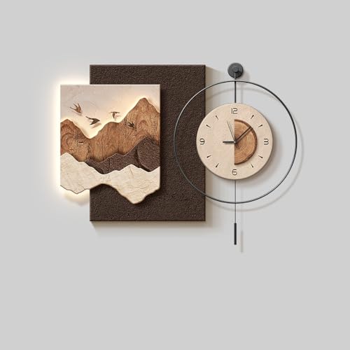 Tableau mural en relief grès 3D lumineux pour ambiance de salon zen