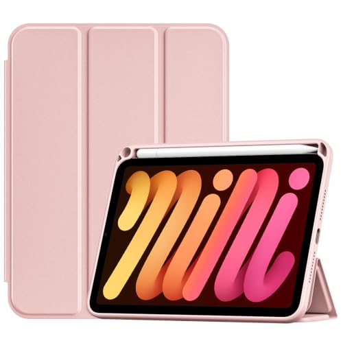Image of ProCase Smart Case for iPad mini 7 A17 Pro 2024 /Mini 6 2021 8.3 inch -Lightpink