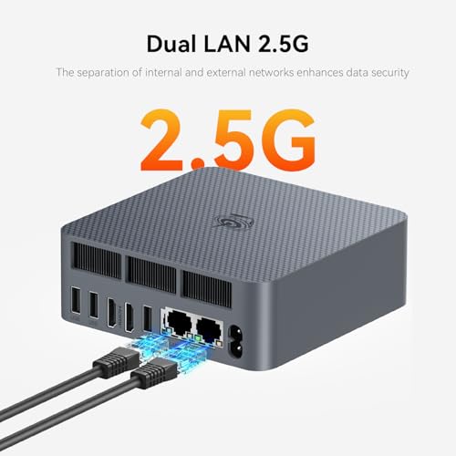 Image of Beelink SER8 Mini PC, AMD Ryzen 7 8745HS(up to 4.9GHz) 8C /16T, Mini Computer 24GB DDR5 RAM 1TB NVMe PCIe 4.0 SSD, Mini Desktop Computer 4K Triple Screen Display WiFi6 /BT5.2 /WOL /W-11 Pro