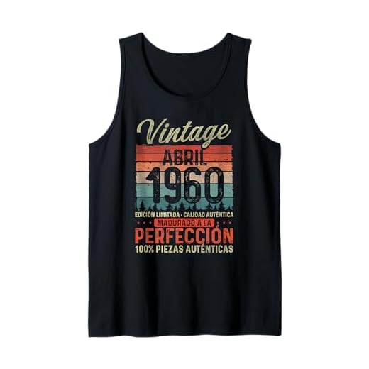 Abril 1960 Vintage Regalo 63 Años Cumpleaños Hombre Camiseta sin Mangas