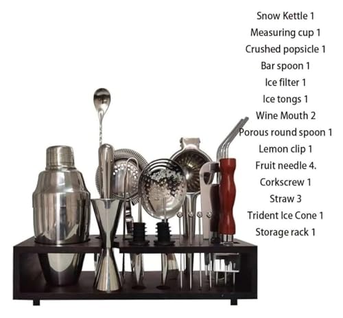 Set Coctelera Kit Bartender Acero Inoxidable Plata miniatura 3