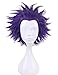Angelaicos Unisex Short Purple Wig Layered Prestyle Synthetic Party Cosplay Wigs