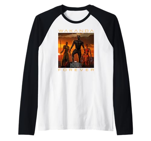 Sunset Trio Raglan Black Panther t-shirt idée cadeau anniversaire Marvel original