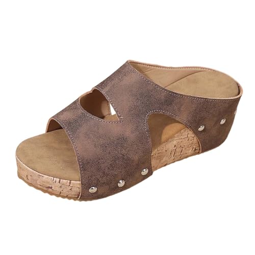 Sandales plates à plateforme pour femme au design ajouré chic d'été