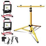 ❥【Weite Anwendung】: Die LED Baustrahler sind Ihre ideale Wahl, geeignet für Not- oder Arbeitsscheinwerfer und handwerkliche Tätigkeiten (wie Autoreparatur, Lackieren, Heimwerken), Abenteuer, Rettungsdienste, Fotografieren, Camping, Nachtfischen oder Andere Orte mit begrenzter Beleuchtung. Zwei Lademethoden: Zuhause mit dem Netzladegerät oder unterwegs mit dem 12V Autolader - beide sind im Lieferumfang enthalten.