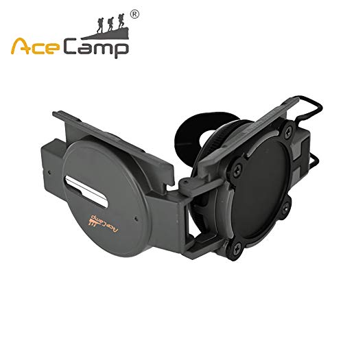 Brújula plegable metálica AceCamp portátil miniatura 4