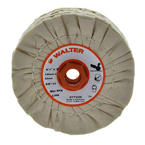 Walter 07T425 Linear Finishing Buffing Drum Multi Ply Cotton Grit Polishing Drum