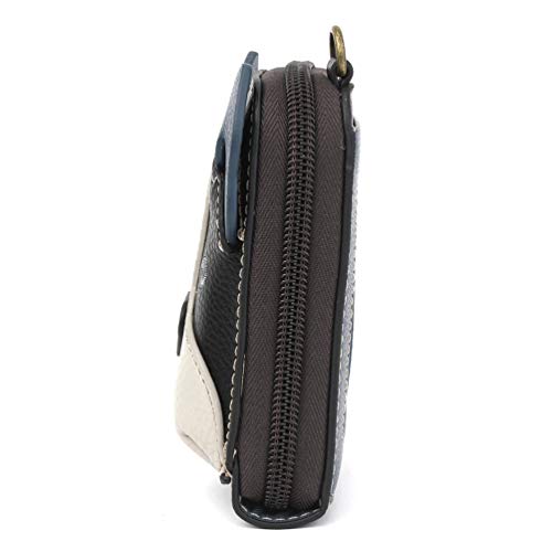 Image of CHALA RFID Cute-C Credit Card Holder Wallet Wristlet - Women Faux Leather Cute-C with Strap