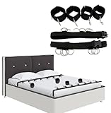 King Size Bed Restraints Belts for Wrists and Ankles Sex Sling Doggie Style for Adult Bondaged Rope Cord & Rope for Bedroom Kit Queen Sized Bed Sex Tie Down Under Mattress Queen Size Sweatshirt