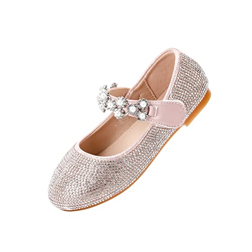 Girls Glitter Mary Jane Ballerina Ballet Flats Wedding Party Flower Bridesmaids Princess Dress Shoes for Toddler/Little Kid2