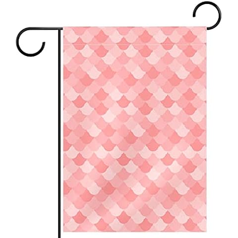 Garden Flag Vertical Double Sided 12 x 18 Inch Yard Outdoor Indoor Home Decor Fish Skin Seamless Pattern Pink Cover