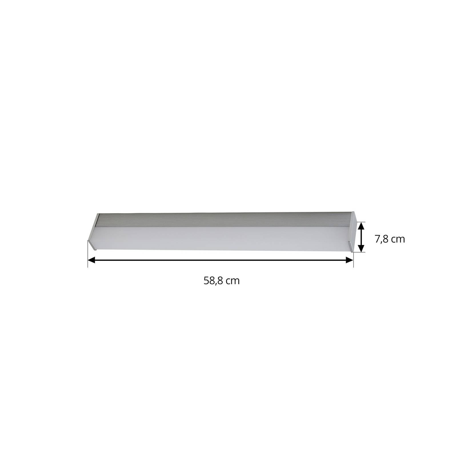 Lindby Lampa ścienna LED, lampa ścienna do łazienki Philippa (odporna na zachlapanie wodą (nowoczesna) aluminium (1 żarówka) - lampa ścienna, lampa nad lustro, oświetlenie łazienki, oświetlenie