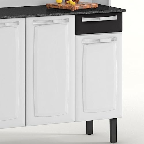 Kit Cozinha Rose Compacta Itatiaia em Aço 6 Portas 1 Gaveta Branca I3g1-105